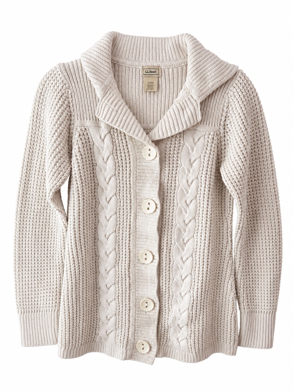 L. L. Bean Chunky Knit Large Button Cardigan